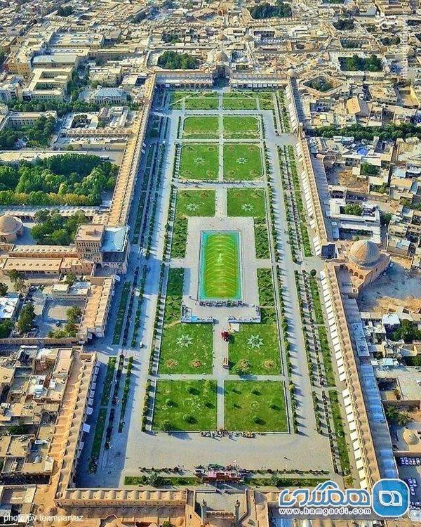 چهار نماد در میدان نقش جهان عکس چهار نماد در میدان نقش جهان